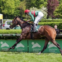Krefeld, Namaron mit Leon Wolff gewinnt das Dr. Busch-Memorial. | © Galoppfoto.de