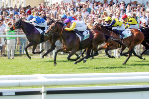 31.05.2025, Iffezheim, Baden-Wuerttemberg, GER - Juwelier mit Adrie de Vries gewinnt das Derby-Trial. Galopprennbahn Baden-Baden, Iffezheim. | © Sabrina Doll / Galoppfoto.de 31.05.2025, Iffezheim, Baden-Wuerttemberg, GER - Juwelier mit Adrie de Vries gewinnt das Derby-Trial. Galopprennbahn Baden-Baden, Iffezheim. | © Sabrina Doll / Galoppfoto.de